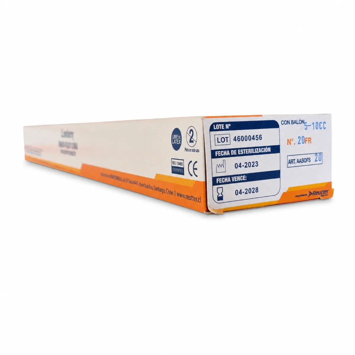 Sonda Foley 2 Vías 100% Silicona con Balón Cranberry