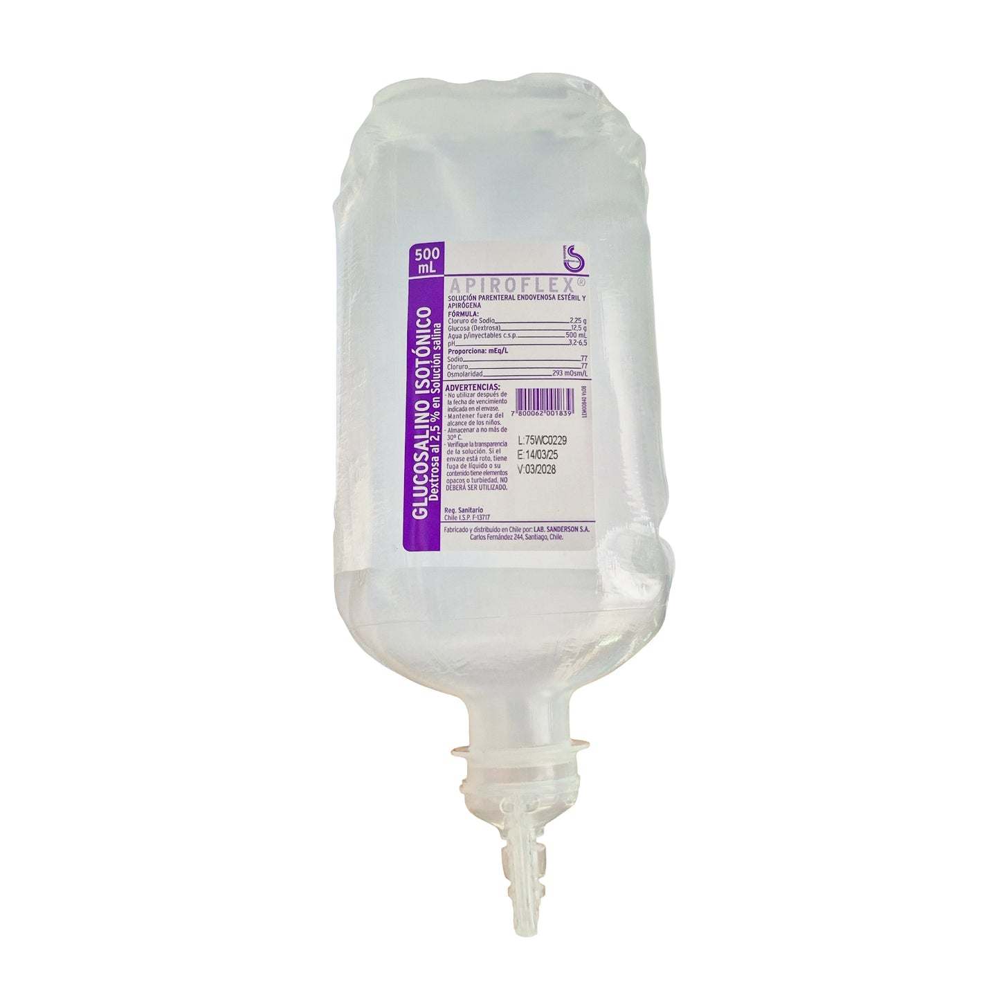 Suero Glucosalino Isotónico Fresenius Kabi 500mL x20
