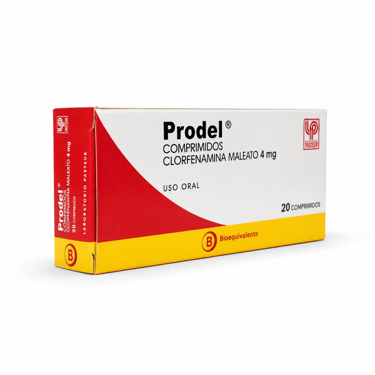 Clorfenamina Maleato (Prodel) 4 mg Comprimidos Laboratorio Pasteur (x20)