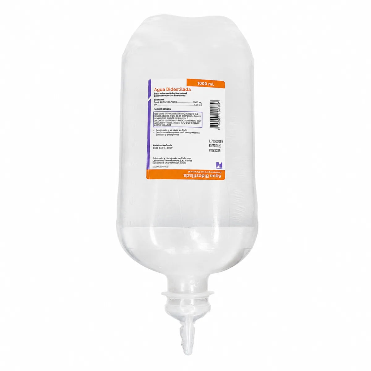 Agua Bidestilada Inyectable Fresenius Kabi 1000mL x10