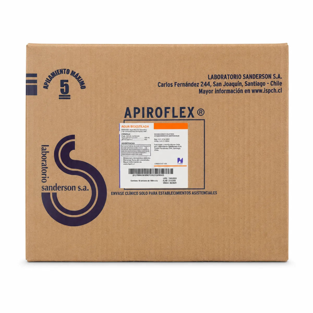 Agua Bidestilada Inyectable Fresenius Kabi 1000mL x10