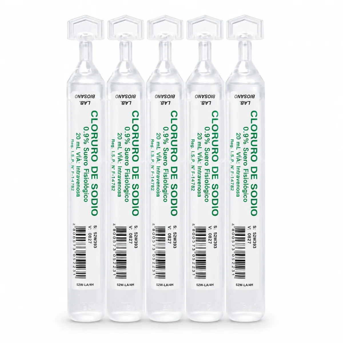 Cloruro de Sodio Inyectable Biosano 20mL x100