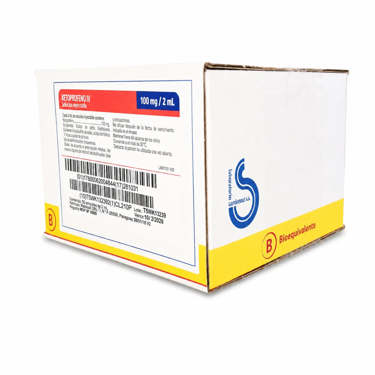 Ketoprofeno 100 mg/2 mL Solución Inyectable Sanderson (x100)