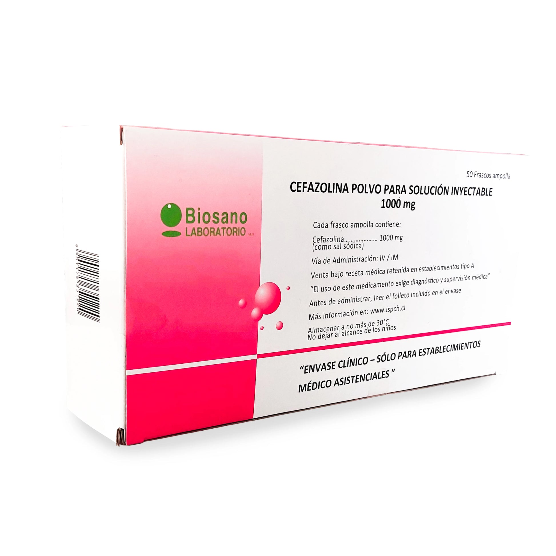 Cefazolina 1 g Inyectable IV/IM x10 Frasco Ampolla