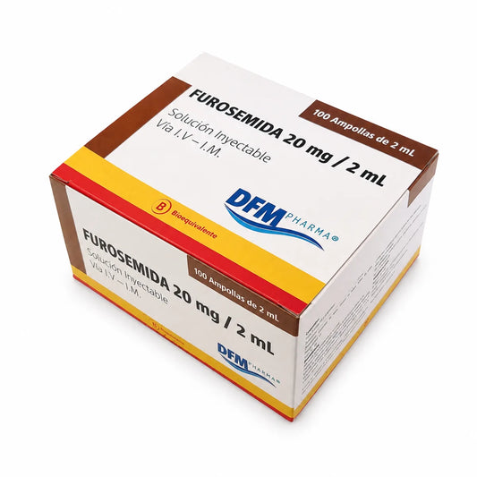 Furosemida 20mg/2mL Inyectable x100 DFM Pharma