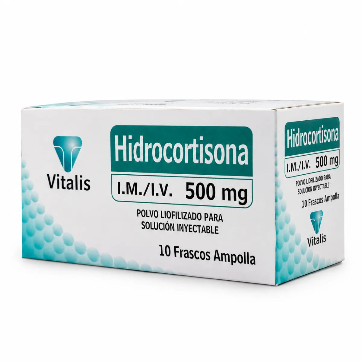 Hidrocortisona 500 mg Liofilizado para Solución Inyectable Vitalis (x10)