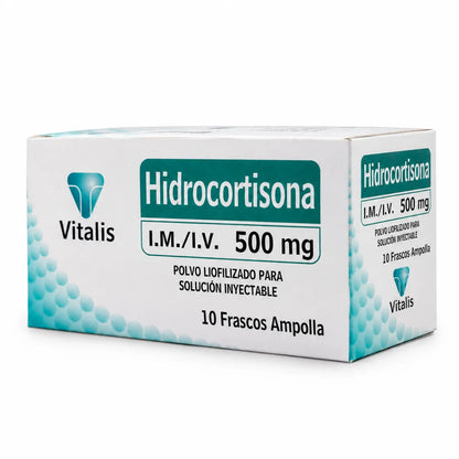 Hidrocortisona 500 mg Liofilizado para Solución Inyectable Vitalis (x10)
