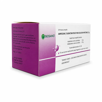 Ampicilina Sulbactam 1.5 g Inyectable Biosano x10