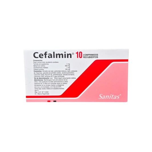 Cefalmin Comprimidos Recubiertos x10 Sanitas