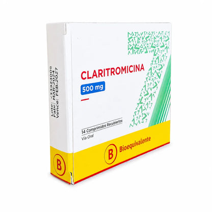 Claritromicina 500 mg Comprimidos Recubiertos Seven Pharma (x14)
