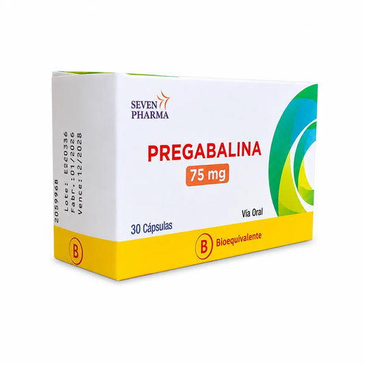 Pregabalina 75mg Cápsula x30 Seven Pharma