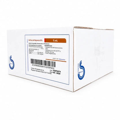 Sulfato de Magnesio 25% 5 mL Solución Inyectable Sanderson (x100)