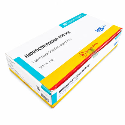 Hidrocortisona 100 mg Polvo para Solución Inyectable DFM Pharma (x50)