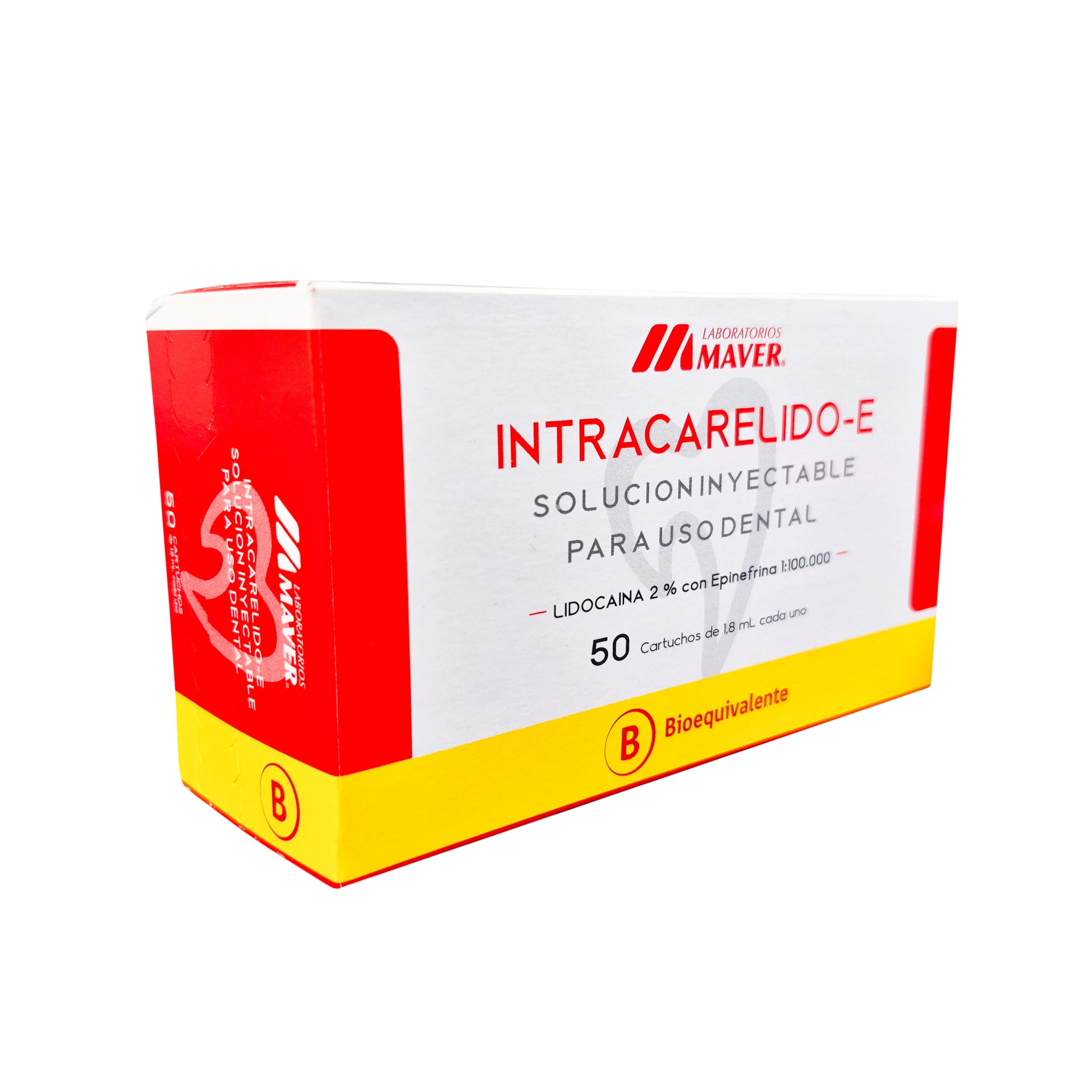Anestesia Dental Intracarelido Lidocaína 2% con Epinefrina