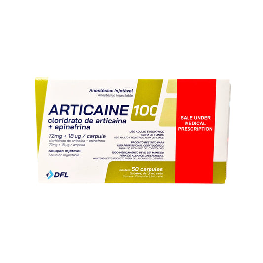 Anestesia Dental ARTICAINE 4% con Epinefrina