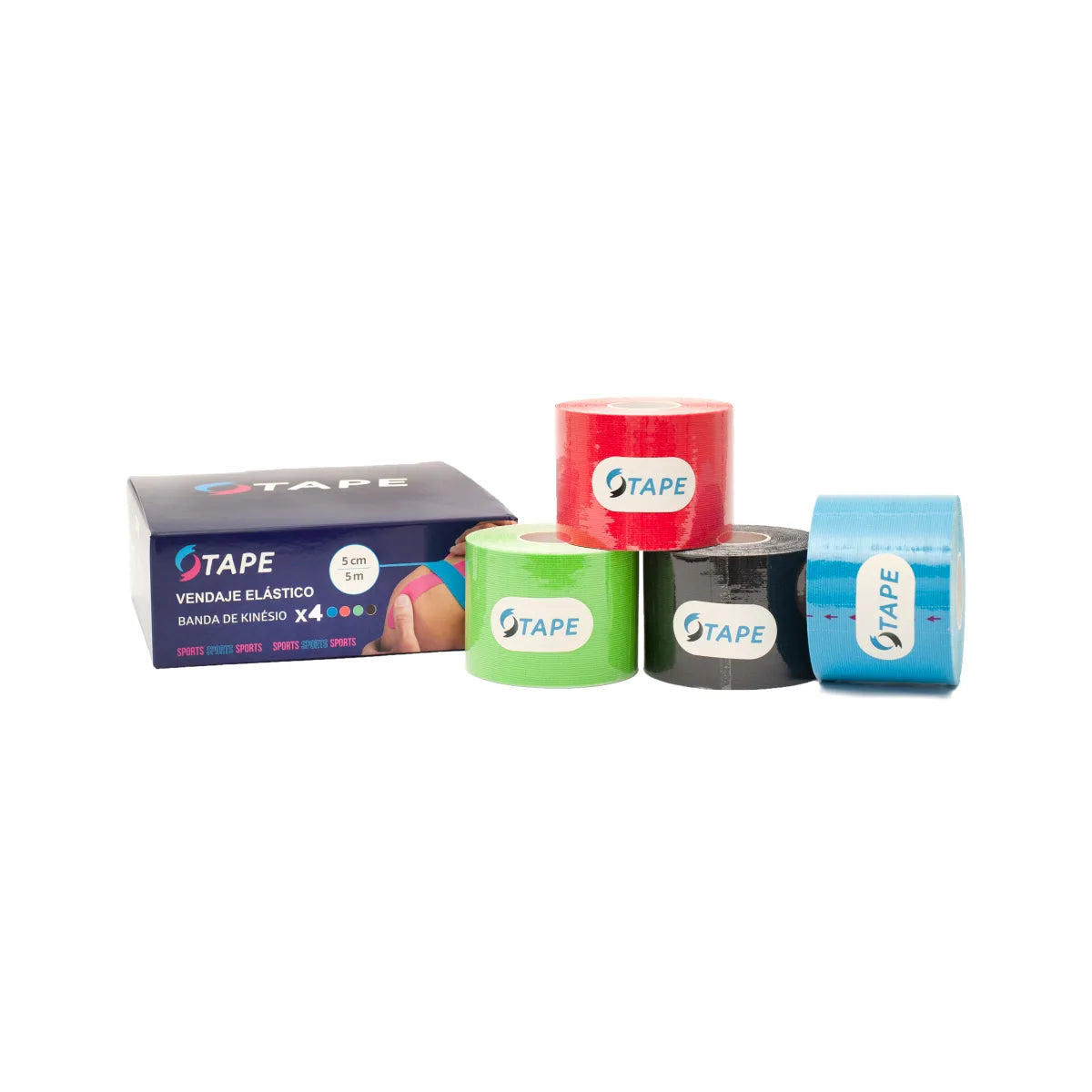 Cinta Kinesiológica Tape 5cm x 5m COLORES PACKS