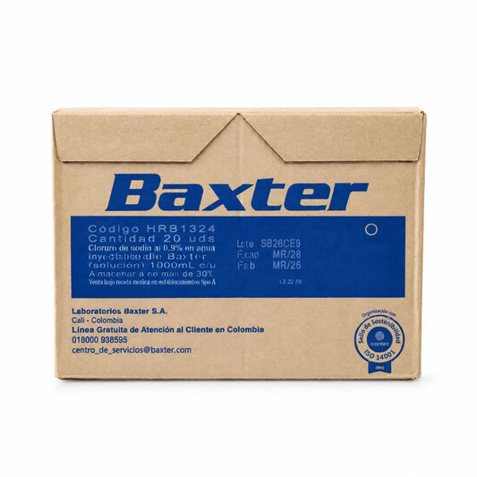 Cloruro de Sodio Inyectable Baxter 250mL x56