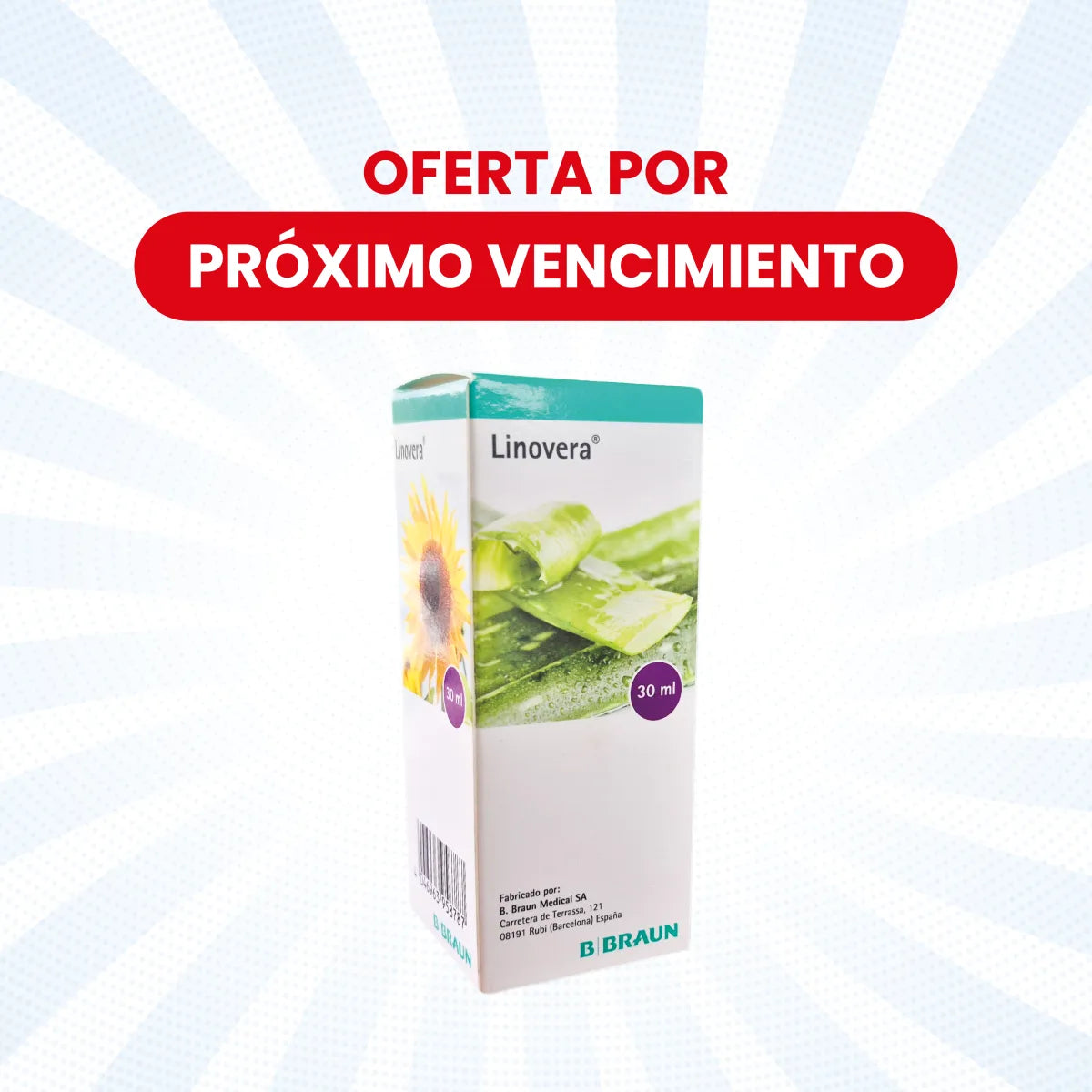 OFERTA Linovera Protector Cutáneo 30mL B. Braun