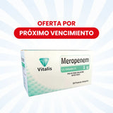 OFERTA Meropenem 1000 mg Polvo para Solución Inyectable x10 Vitalis